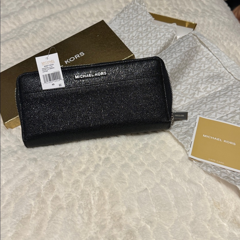 Michael Kors Shimmering Black Wallet